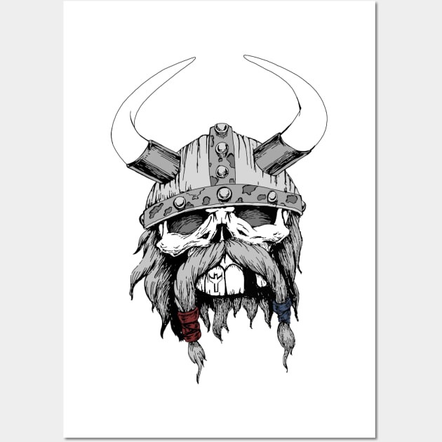 Viking Skull Wall Art by 1790Designs